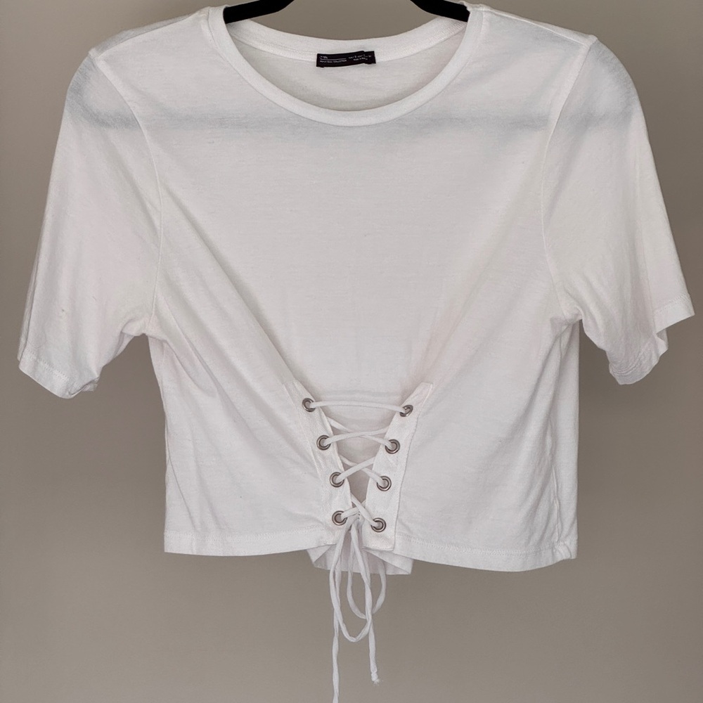 Zara White Crop Top